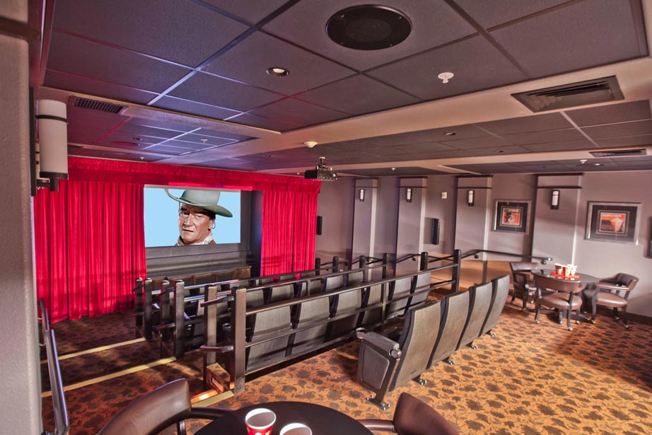 The theater room at Providence Meadows
